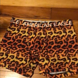 American Eagle leopard print trunks